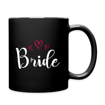 Braut Team JGA Herzen - Tasse einfarbig - Schwarz - Rechts