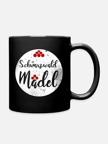 Schwarzwaldmädel - Tasse einfarbig - Schwarz