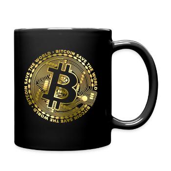 Bitcoin Save the world - Mug uni - noir - Droite