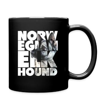 Norwegian Elkhound I - Full Colour Mug - black - Right