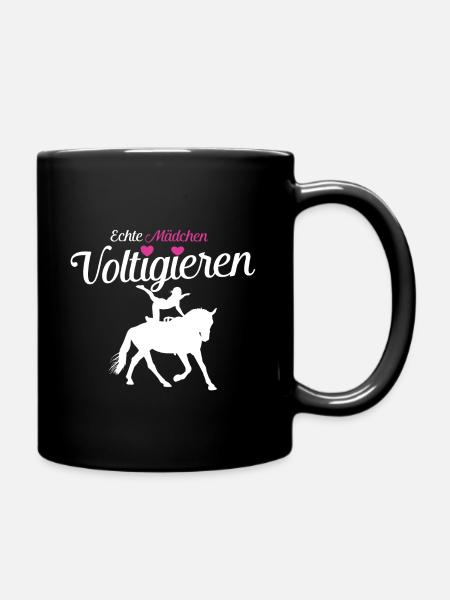 Voltigieren - Echte Mädchen - Tasse einfarbig - Schwarz