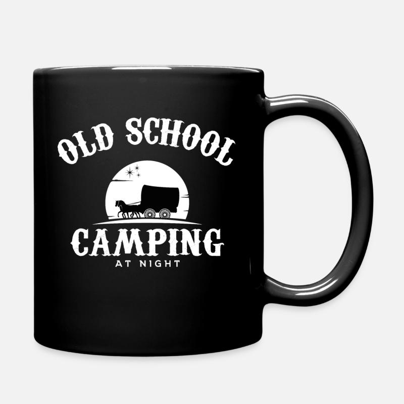 OldSchoolCamping - Tasse einfarbig - Schwarz