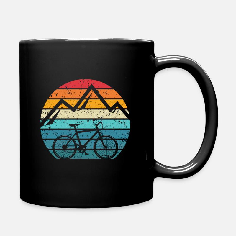 I ride a bicycle without a battery - Full Colour Mug - black