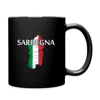 Sardinien Italien Flagge Sardegna Insel - Tasse einfarbig - Schwarz - Rechts
