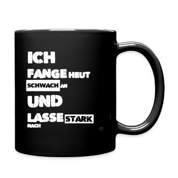 lustige status sprüche t shirt - Geschenkidee - Tasse einfarbig - Schwarz - Rechts
