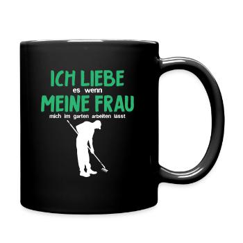 lustiges Gartenarbeit Garten Liebhaber Geschenk - Tasse einfarbig - Schwarz - Rechts