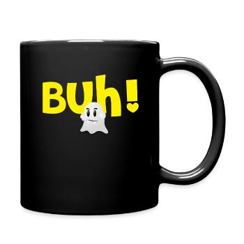 Buh Gespenst - Tasse einfarbig - Schwarz - Rechts