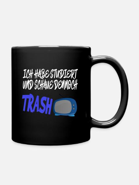 trash tv Studium und bachelor - Tasse einfarbig - Schwarz