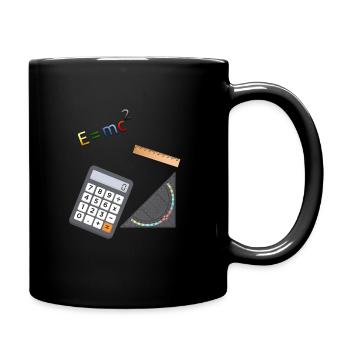 Mathe - Tasse einfarbig - Schwarz - Rechts
