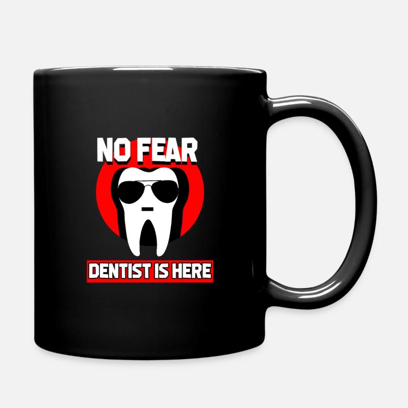 Zahnarzt lustige Sprüche - Tasse einfarbig - Schwarz