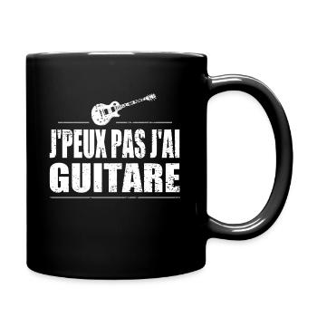 J'peux pas j'ai guitare - Mug uni - noir - Droite
