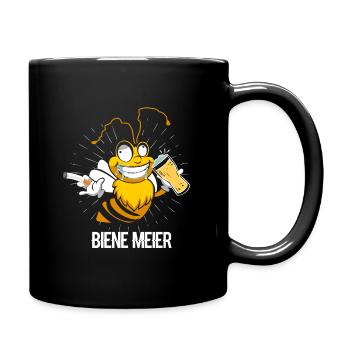 Betrunkene Biene lustiges Party T-Shirt | Alkohol - Tasse einfarbig - Schwarz - Rechts