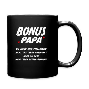 Bonus papa beau-père fête des pères - Mug uni - noir - Droite