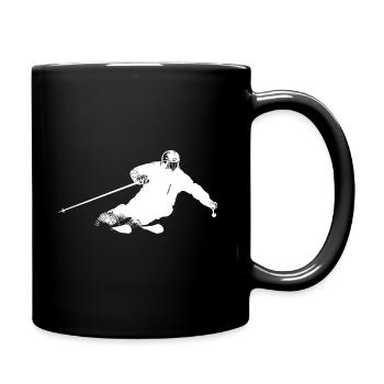 Skiers Silhouette Ski Icon Skis - Full Colour Mug - black - Right