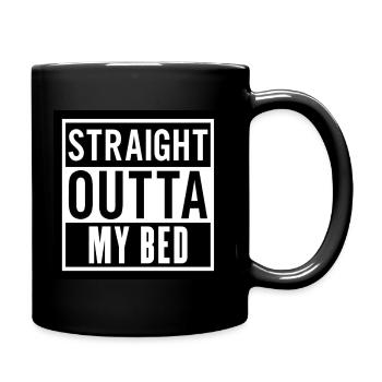 Tout droit sorti de mon lit - Mug uni - noir - Droite