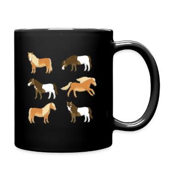 Shetland Pony Selection - Full Colour Mug - black - Right