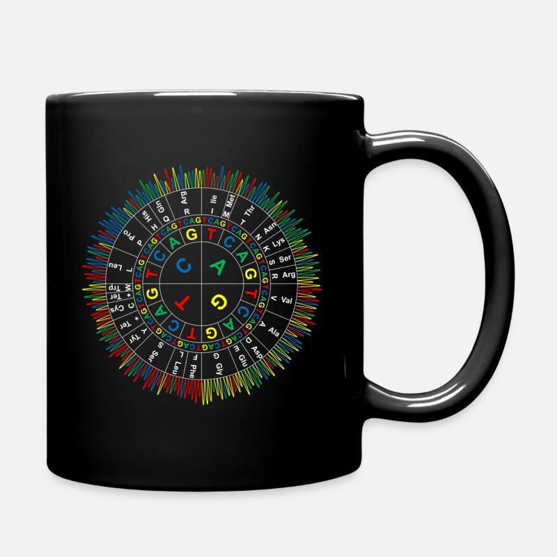Sanger Codon Circle (dunkler Hintergrund) - Tasse einfarbig - Schwarz