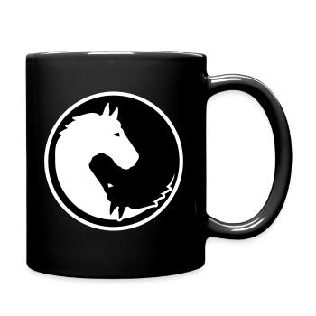 Pferd - Tasse einfarbig - Schwarz - Rechts