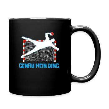 Handballer sind coole Typen - Tasse einfarbig - Schwarz - Rechts