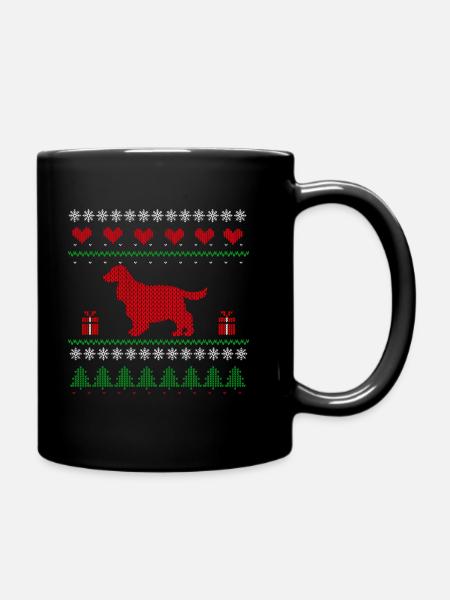 Ugly Christmas Cocker Spaniel Weihnachten Geschenk - Tasse einfarbig - Schwarz