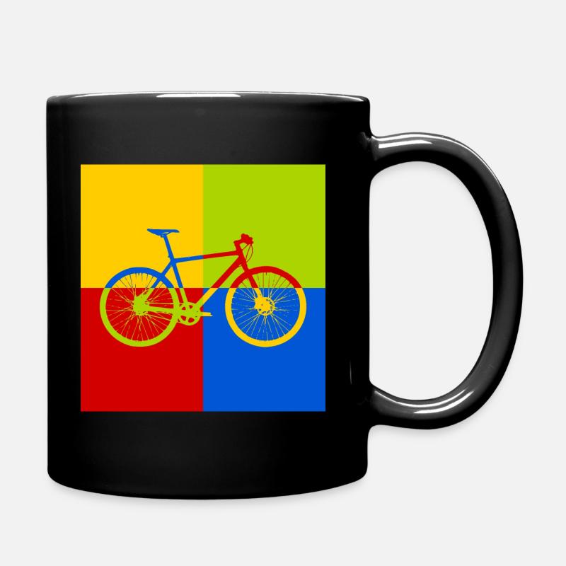 Fahrrad im Pop-Art Stil - Tasse einfarbig - Schwarz