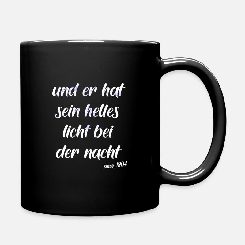 Helles Licht bei der Nacht - Tasse einfarbig - Schwarz