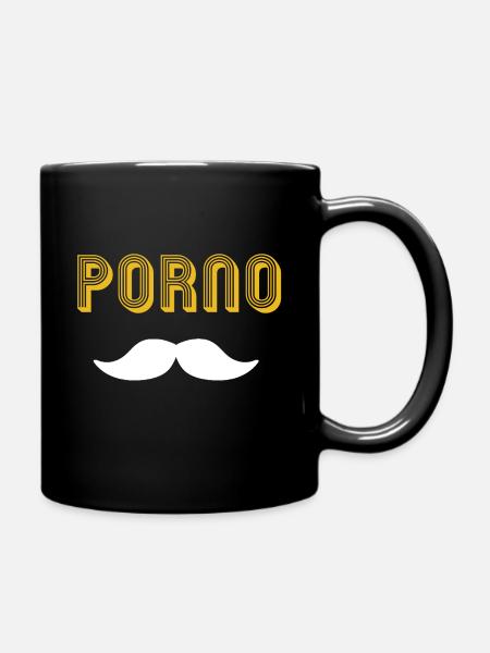 Porno mustache - Tasse einfarbig - Schwarz