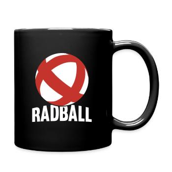 Chemise Radball White Ball Cyclisme en salle - Mug uni - noir - Droite