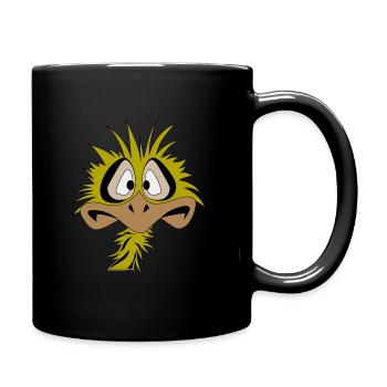 Animal luxuriant autruche - Mug uni - noir - Droite