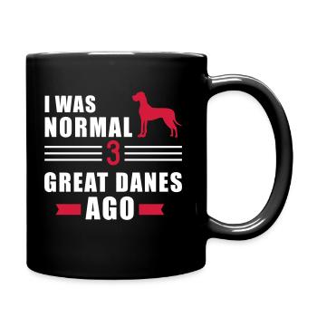 Dogge - Tasse einfarbig - Schwarz - Rechts