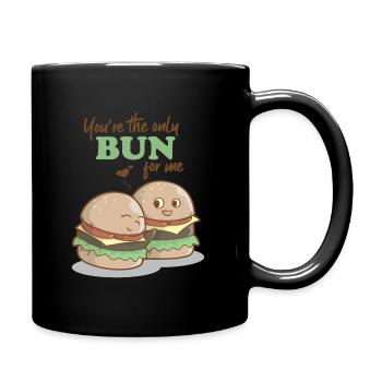 You Are The Only Bun For Me Valentines Day Food - Full Colour Mug - black - Right