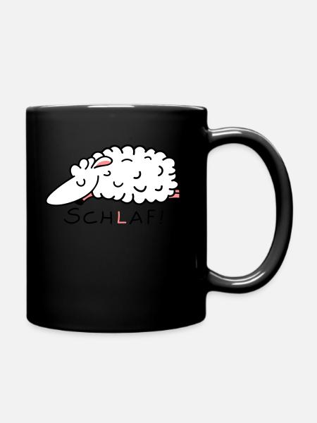 Schlaf wie das Schaf - Tasse einfarbig - Schwarz