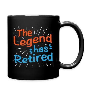 Retraite Légende - Mug uni - noir - Droite
