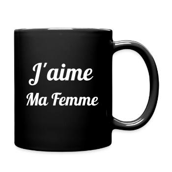 J aime ma femme - Mug uni - noir - Droite