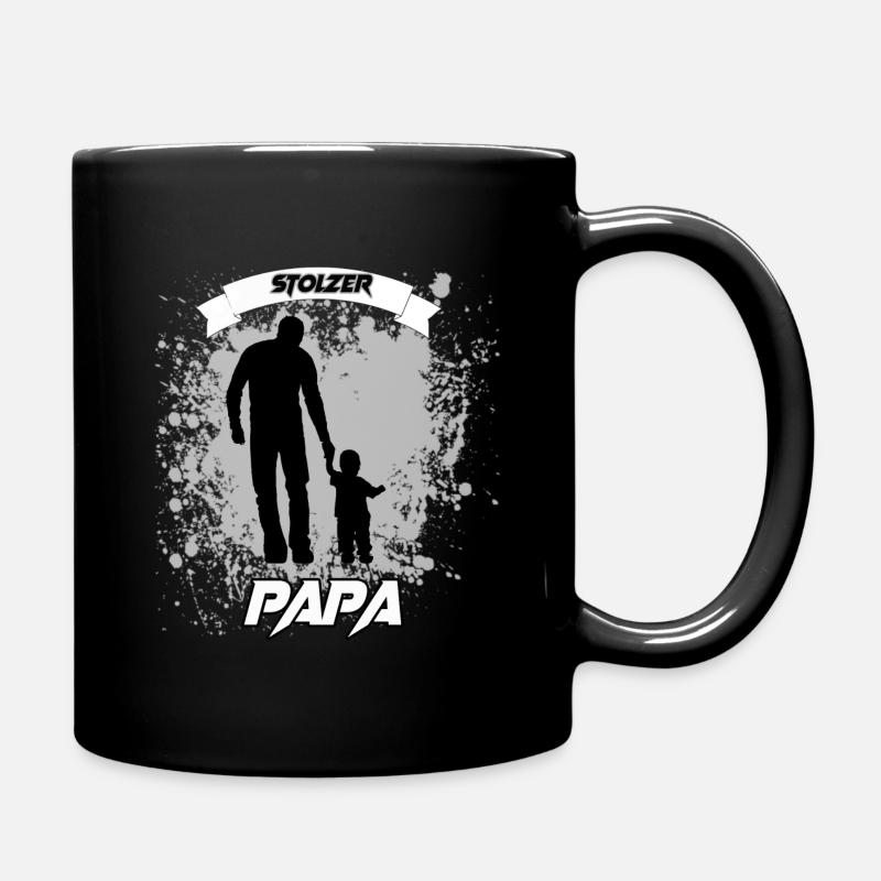 Stolzer Papa Geschenkidee Vatertag - Tasse einfarbig - Schwarz