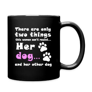 Amoureux des chiens - Mug uni - noir - Droite