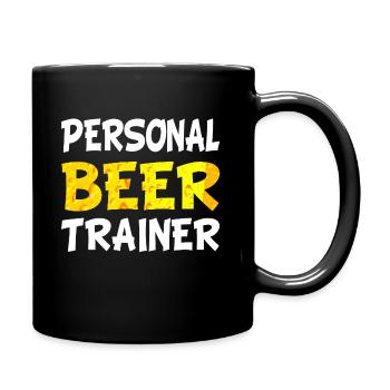 Beer Party Sayings Personal Beer Trainer - Full Colour Mug - black - Right