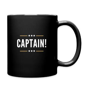 CAPTAIN! - Tasse einfarbig - Schwarz - Rechts