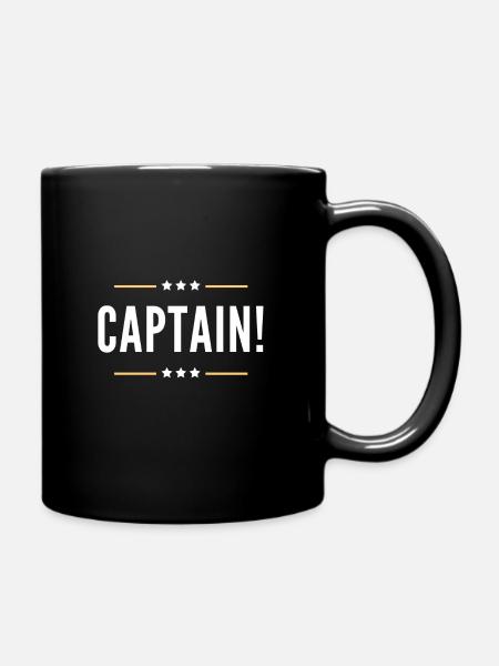 CAPTAIN! - Tasse einfarbig - Schwarz