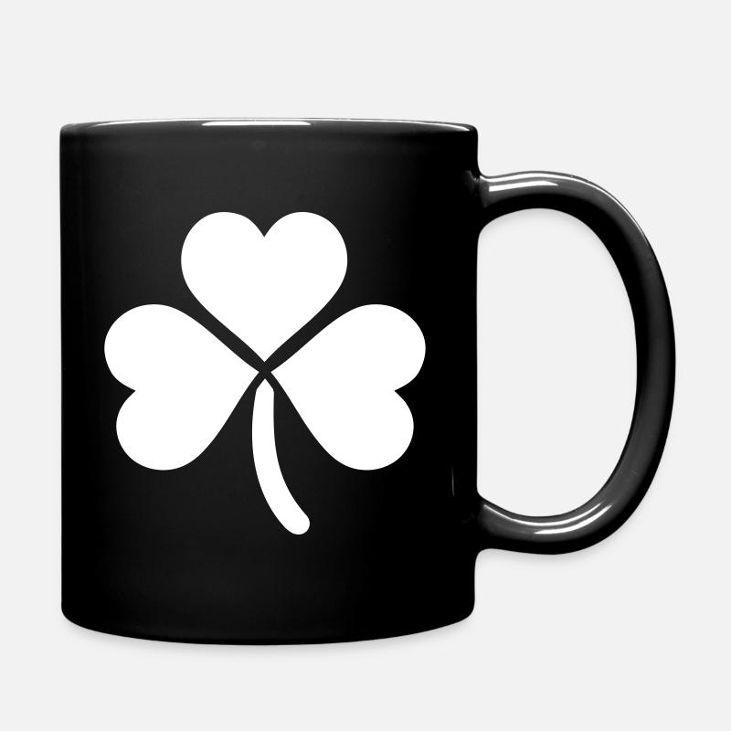Kleeblatt - Tasse einfarbig - Schwarz