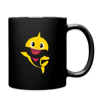 bluecontest Hai Geschenk Tier shark animal - Tasse einfarbig - Schwarz - Rechts