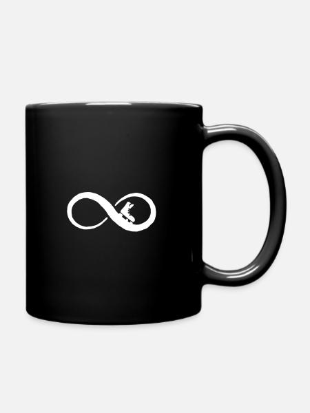 Schlittschuh Geschenk ice skate unendliches Hobby - Tasse einfarbig - Schwarz