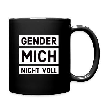 Gender mich nicht voll - Tasse einfarbig - Schwarz - Rechts