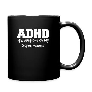 ADHS - Tasse einfarbig - Schwarz - Rechts