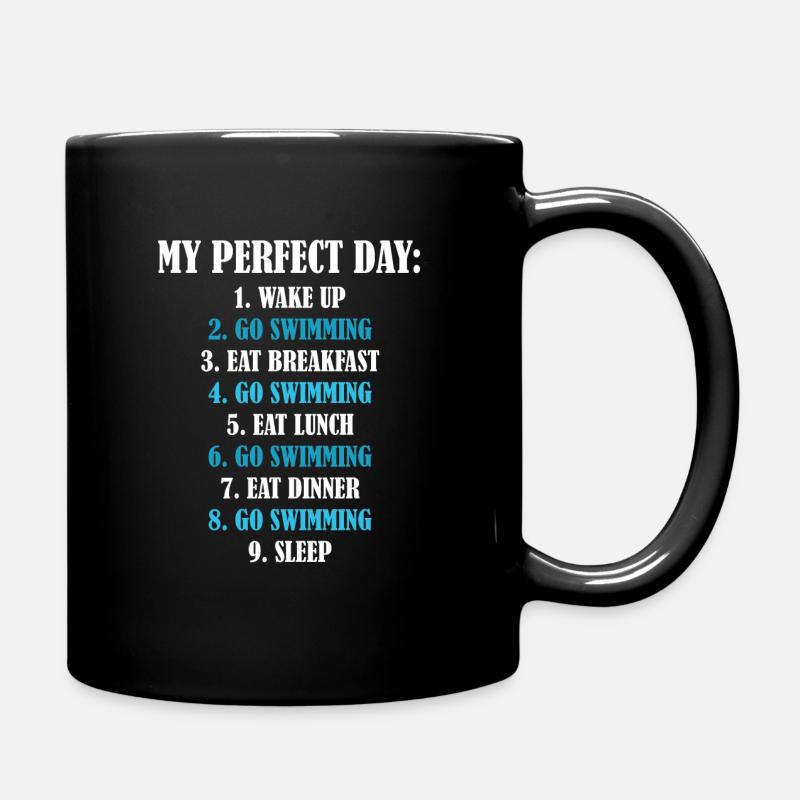 go swimming - Tasse einfarbig - Schwarz