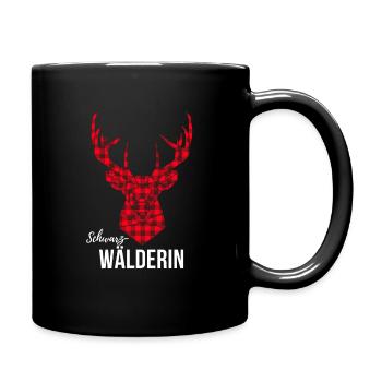Original Schwarzwälderin White Edition - Tasse einfarbig - Schwarz - Rechts
