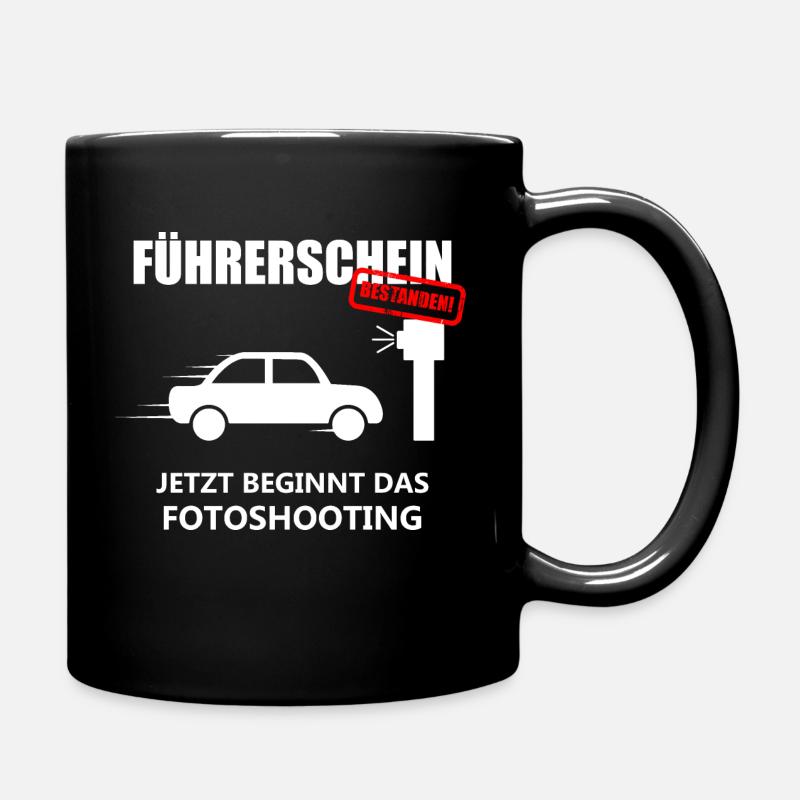 Führerschein Prüfung in der Fahrschule bestanden! - Tasse einfarbig - Schwarz