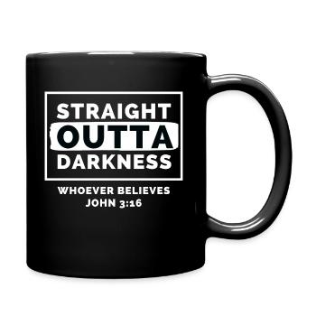 GERADE OUTTA DUNKELHEIT - Tasse einfarbig - Schwarz - Rechts