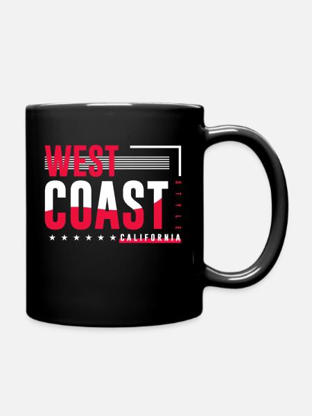 West Coast California USA - T-shirt USA - Mug uni - noir