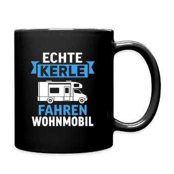 Camping Camper Real guys drive motorhomes - Full Colour Mug - black - Right